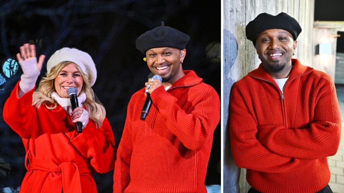 Pernilla Wahlgren och Simeon på Jul – Allsång på Skansen.