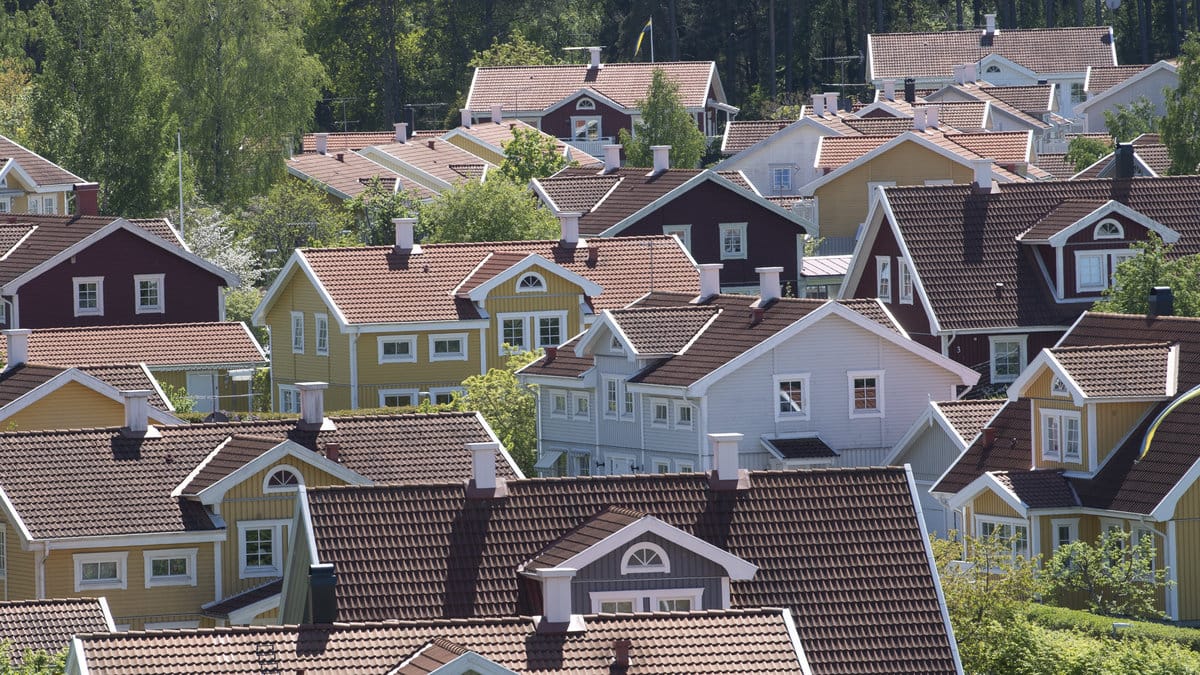 Ett villaområde på Ekerö.
