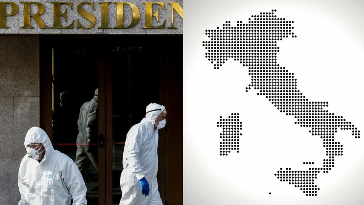 Italien:130 döda i coronaviruset sedan igår.