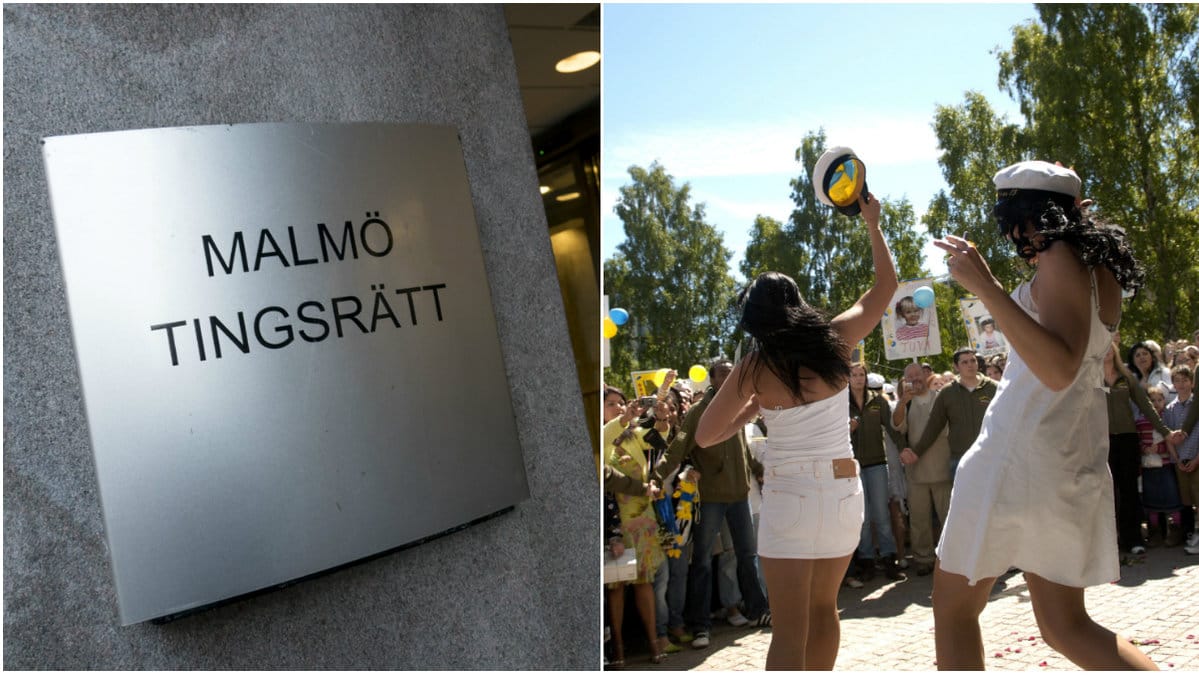 Malmö tingsrätt, elever som tar studenten.