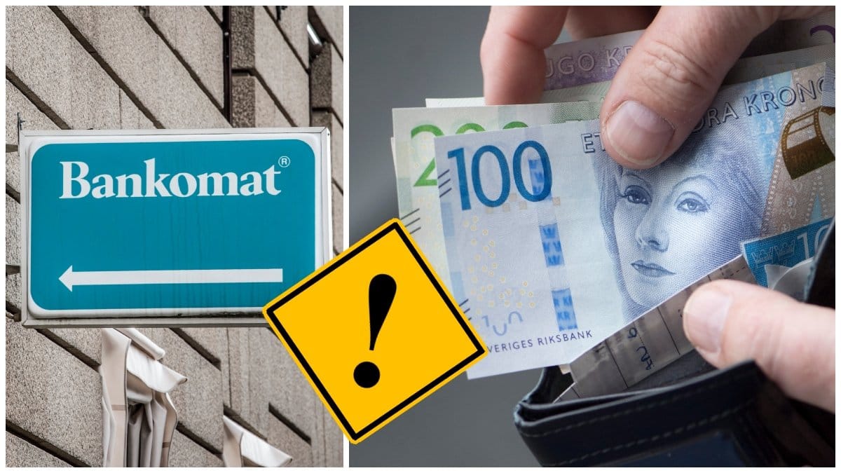 Kontantuttagen minskar i Sverige.
