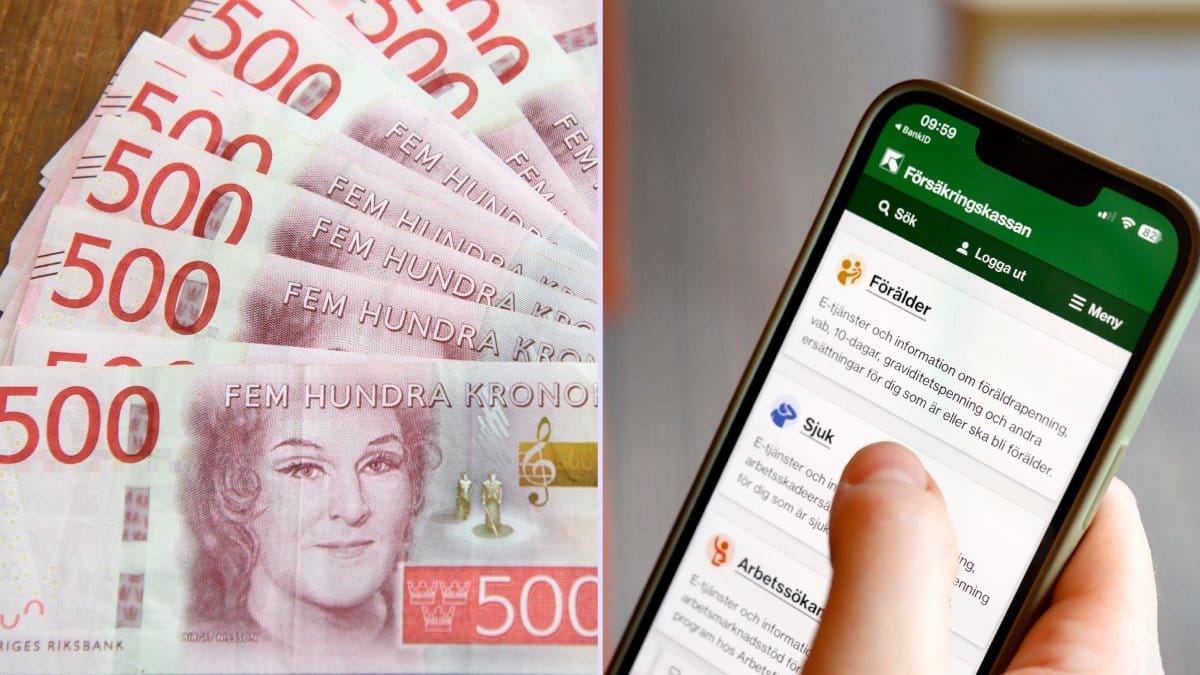 Pengar och Försäkringskassans app.