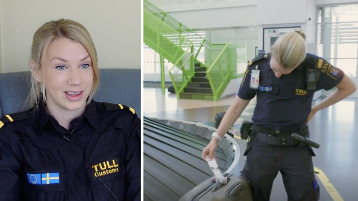 Tullinspektören Mimmi jobbar oftast på Arlanda. 