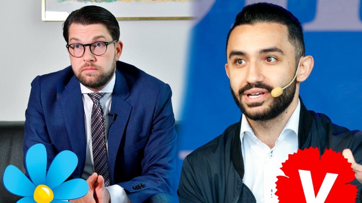 Jimmie Åkesson och Daniel Riazat. 