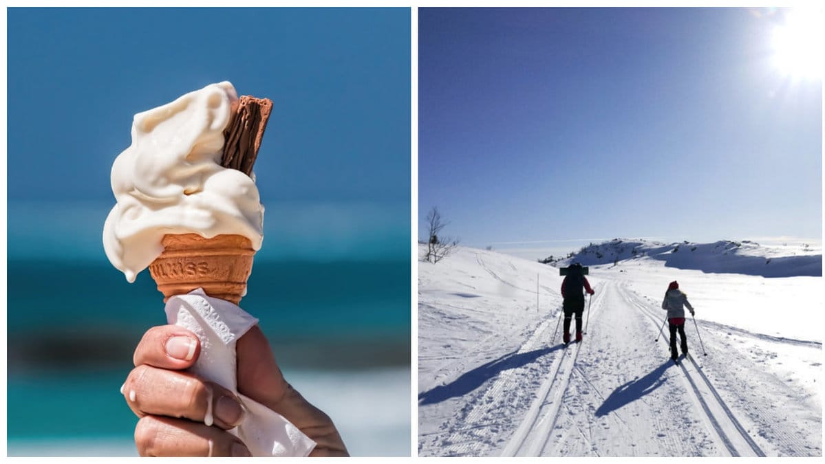 Trots den tidigare veckans värmebölja, snöade det imorse snöade i Katterjåck. 