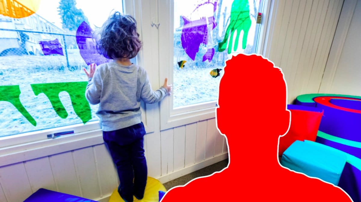 Förskola och siluett