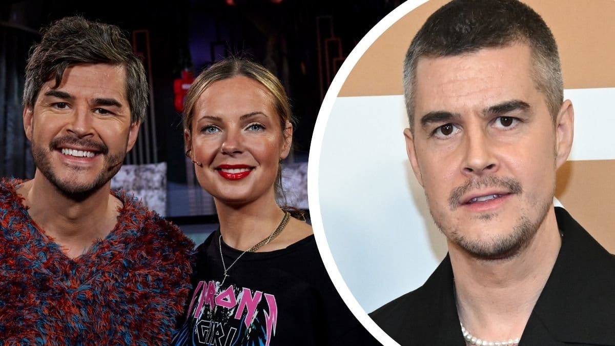 Johan Hurtig och Johanna Wagrell i På Spåret 2025-2026 och Johan Hurtig år 2024