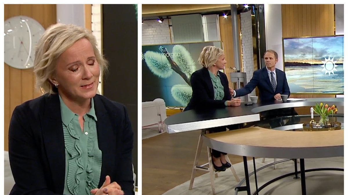 Meteorologen Ulrika Elvgren bröt ihop under sändning.