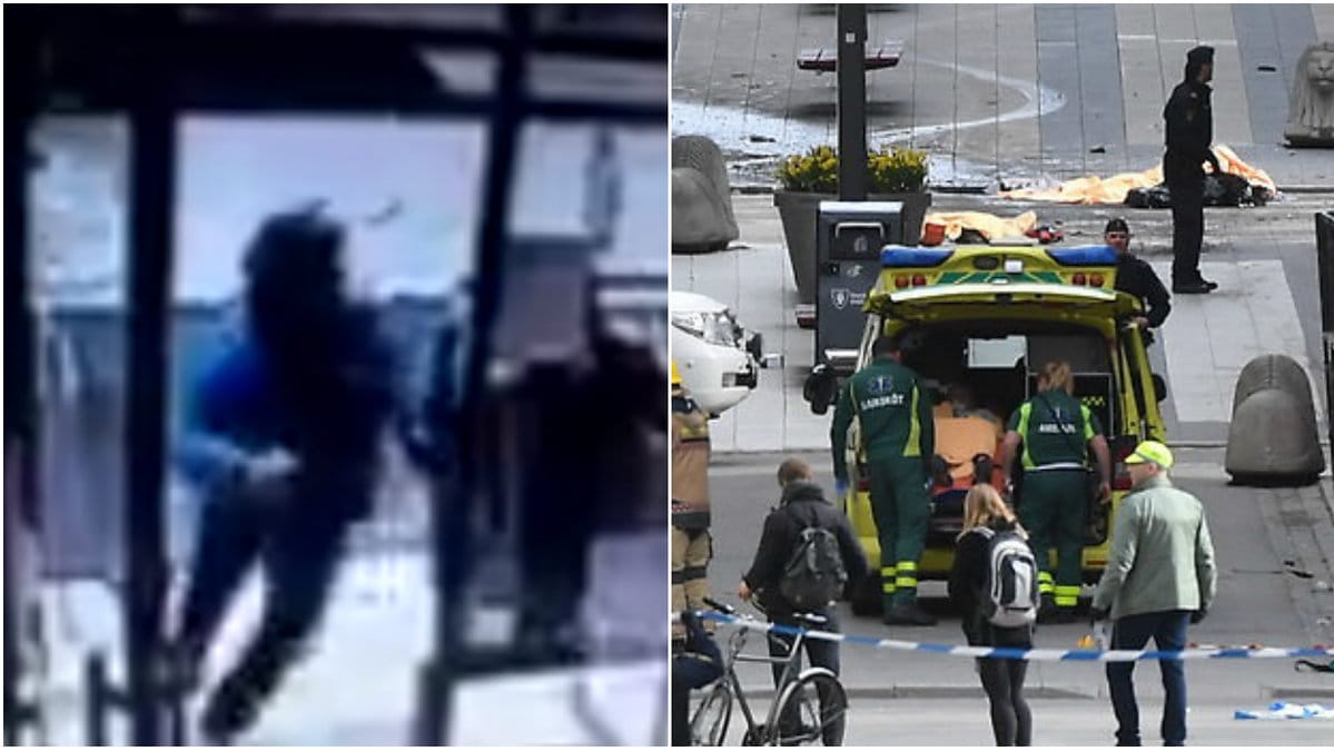 Video från terrordådet i Stockholm