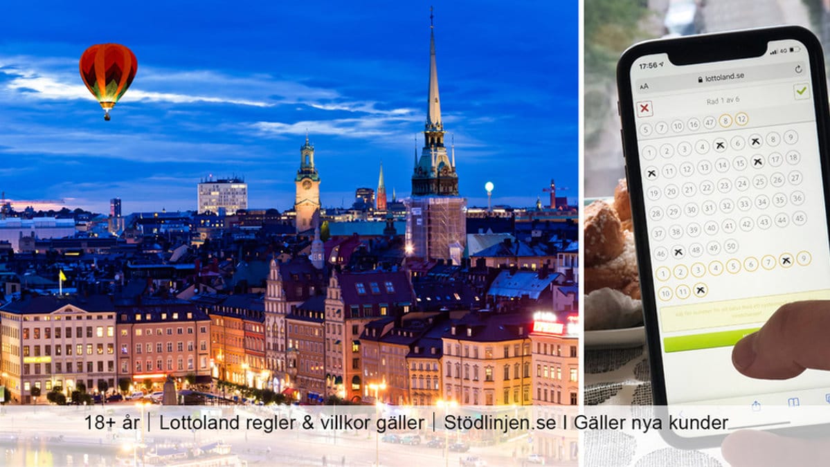 Bild på Stockholm och en mobiltelefon