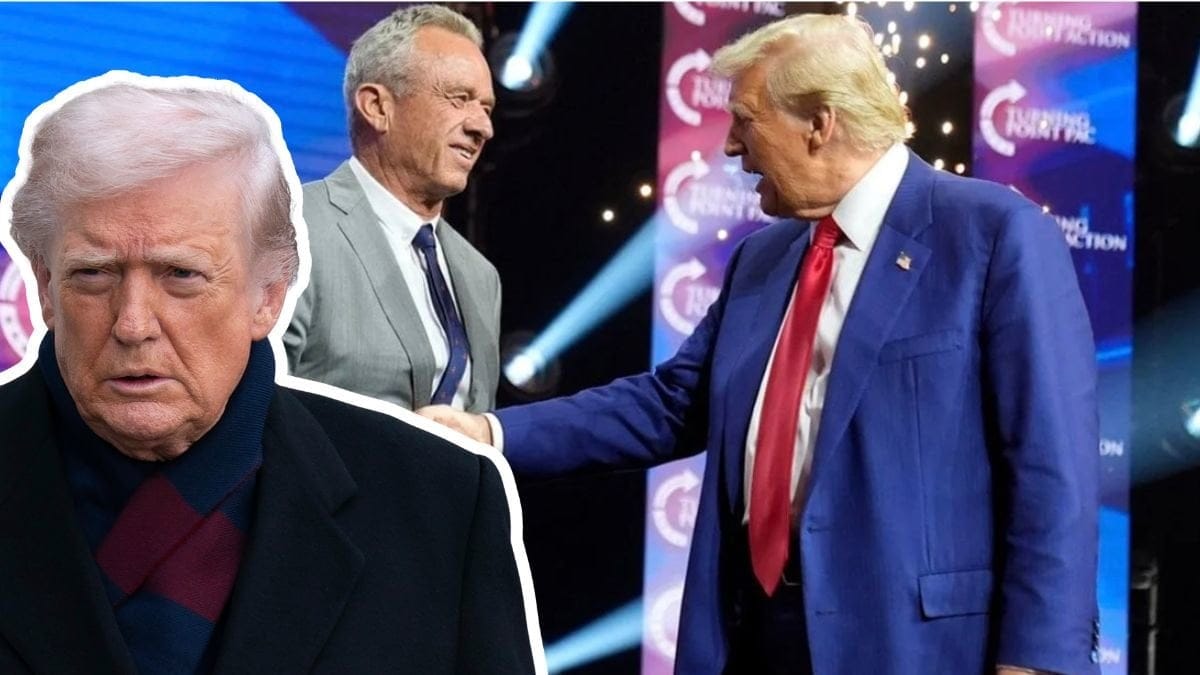 USA:s hälsominister Robert F Kennedy och president Donald Trump, fotograferade under fjolårets valrörelse.