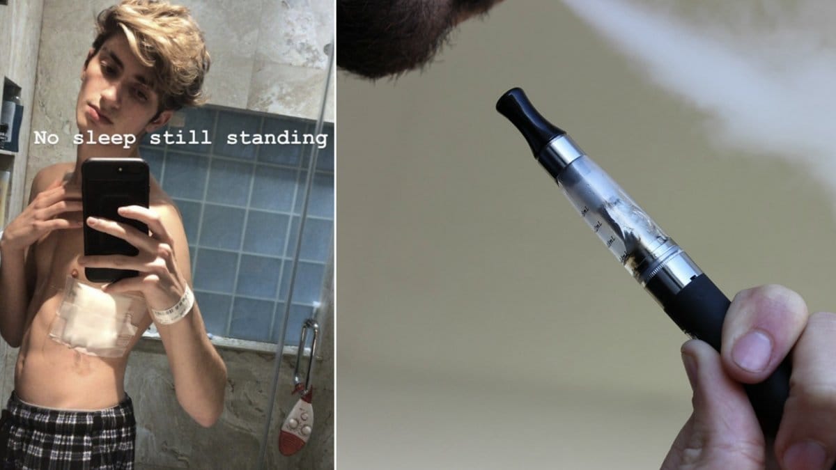 Chance fick opereras efter att hans vejpande orsakat hål i lungan.