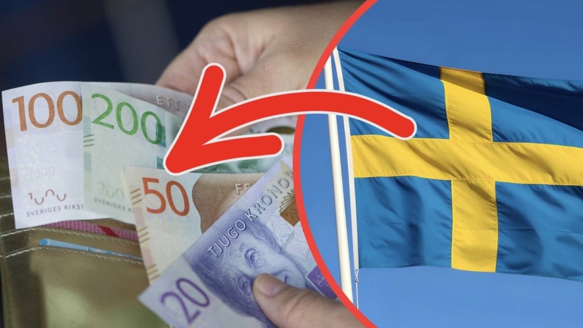 kontanter, svensk flagga