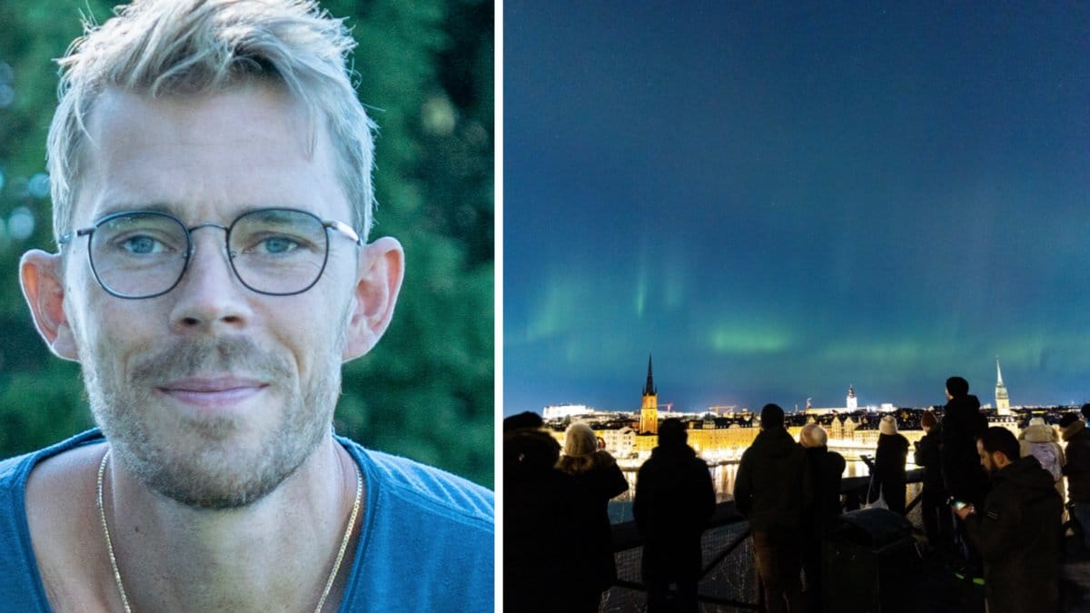 Norrskensentusiasten Carl Bergstrand förklarar vad norrsken är.