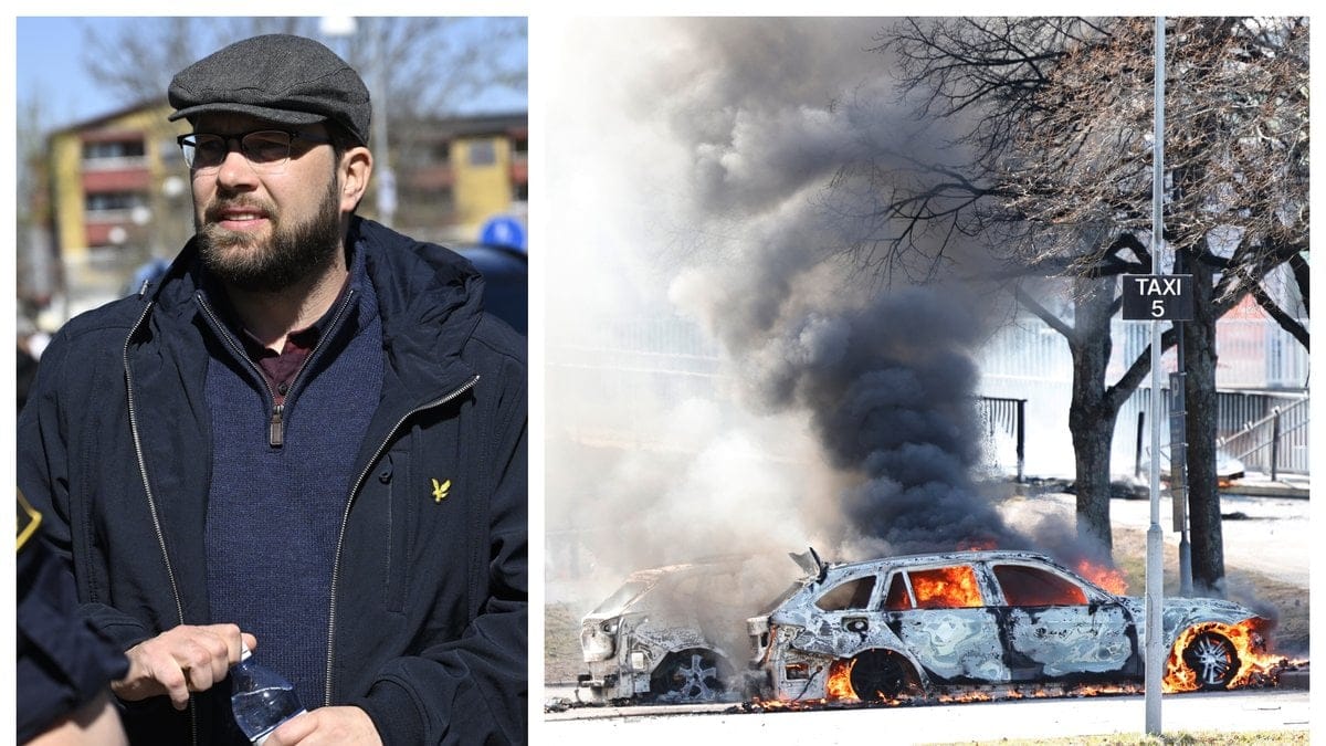 Jimmie Åkesson besökte Skäggetorp i Linköping.