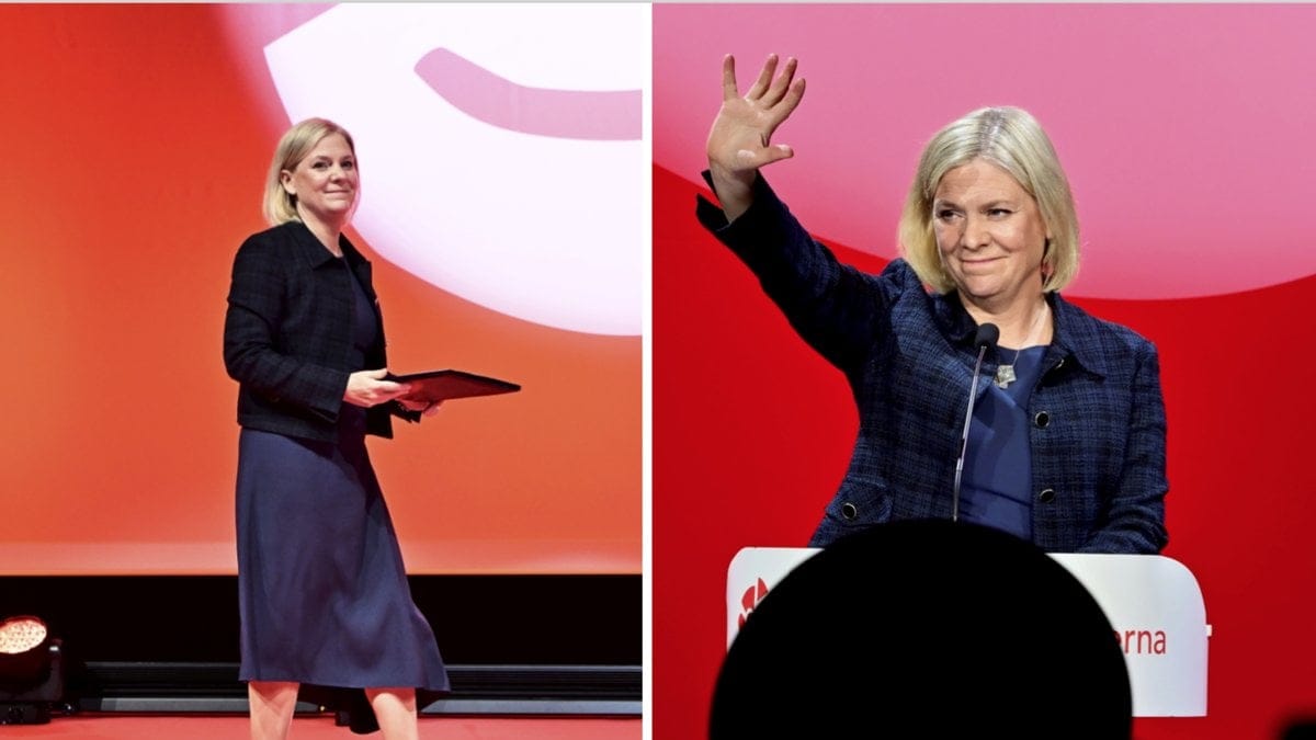 Magdalena Andersson (S) erkänner sig besegrad.