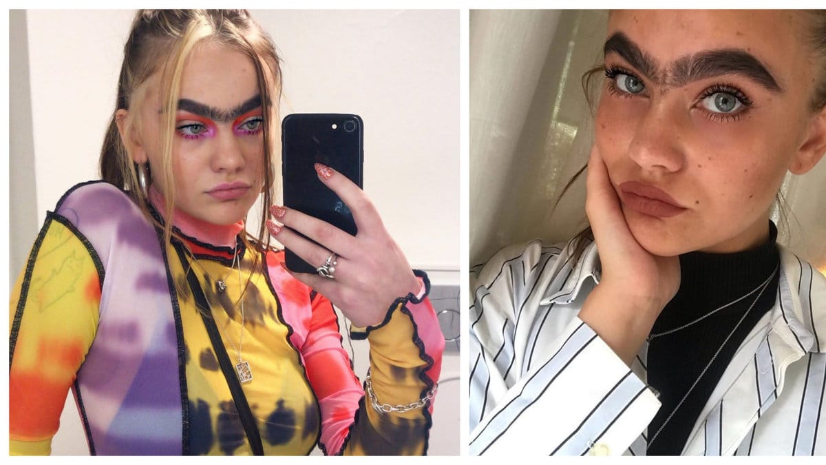 Sarah, 18, lät ögonbrynen växa ihop och hyllas nu.