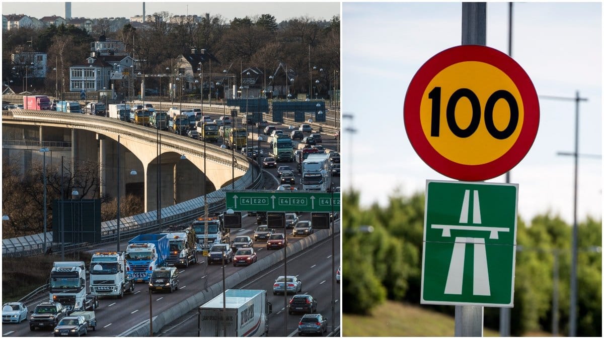 Bilkö och trafikskylt