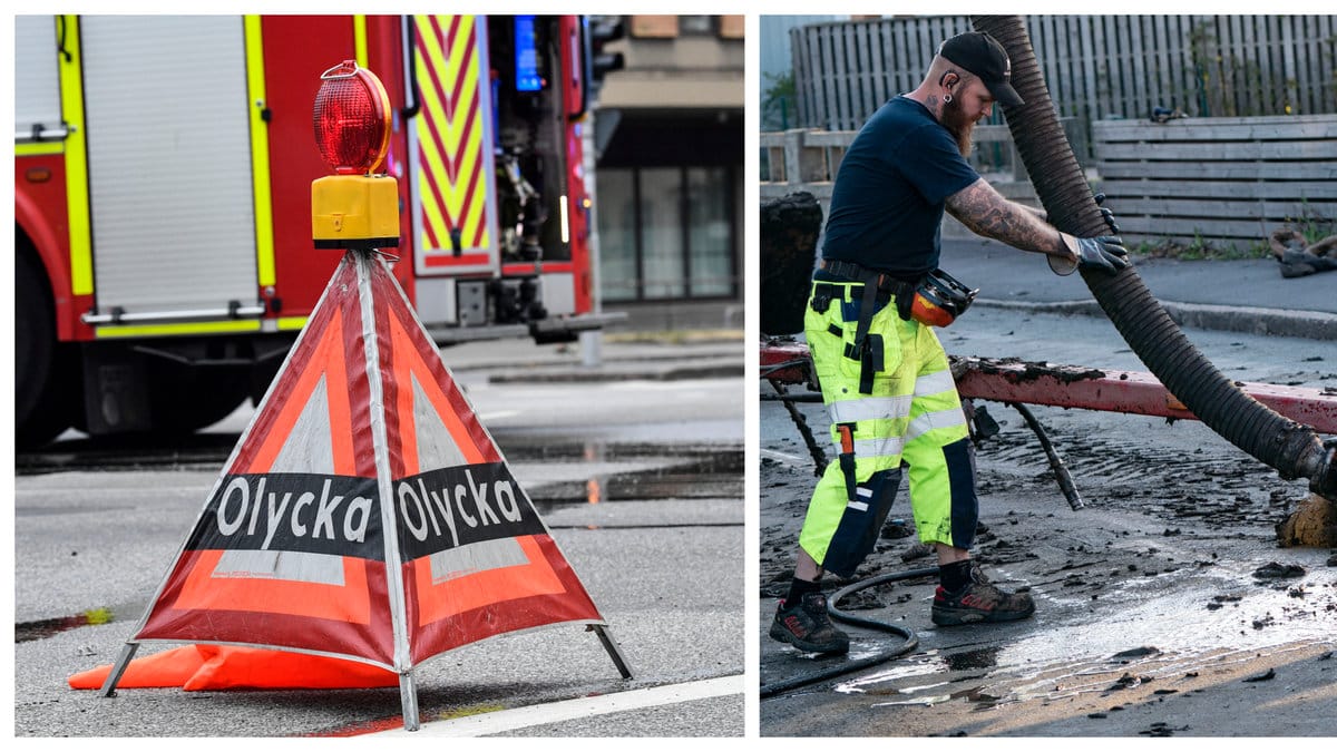 Åtta ton avföring släpptes ut på vägen