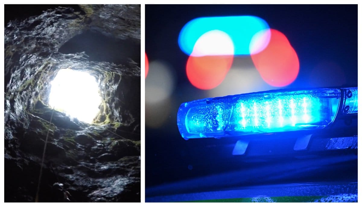 Kvinnan hittades i gruvhålet i fredags.