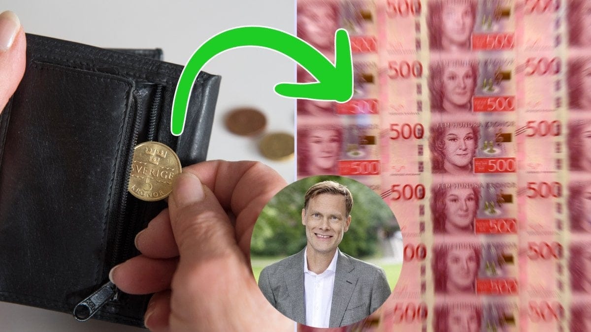 Plånbok, pengar och pensionsekonomen Dan Adolphson Björck. 