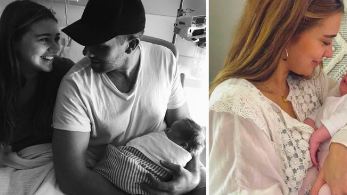 Erin födde en dotter på toaletten.