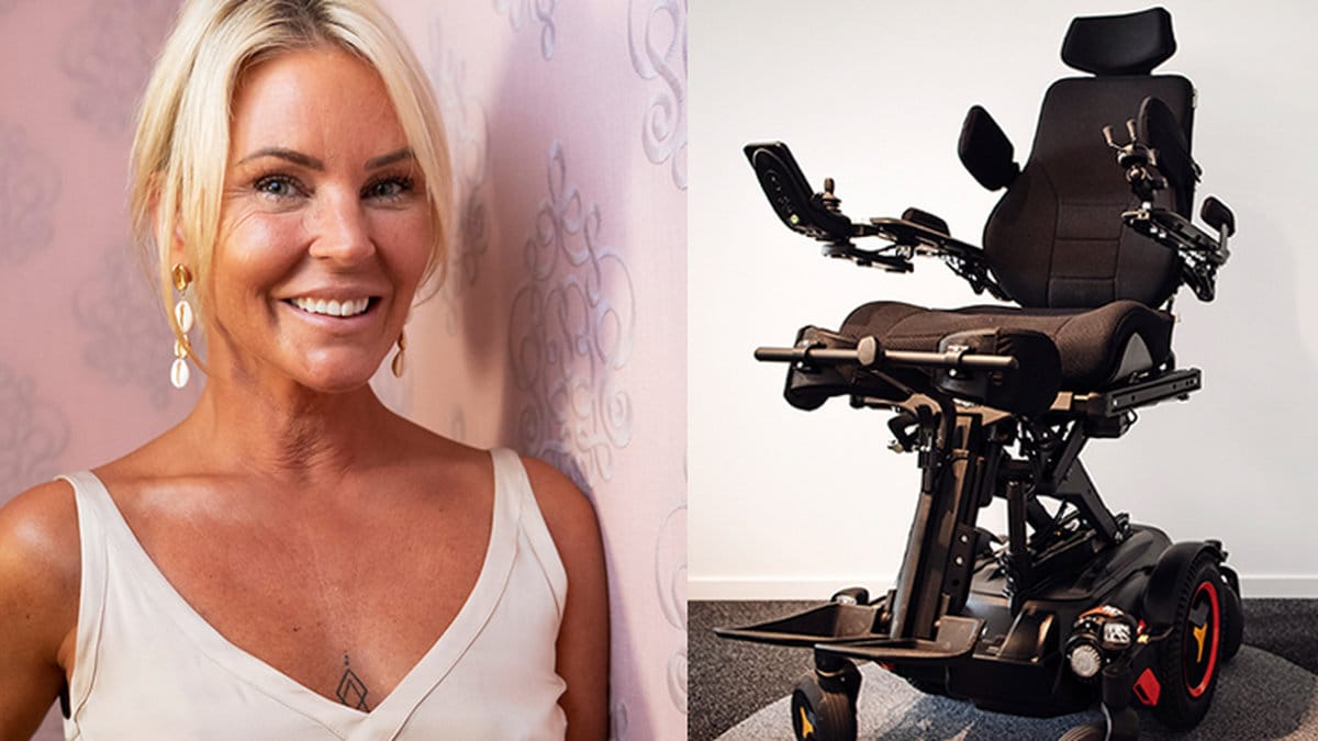 Magdalena Graaf  har en permobil