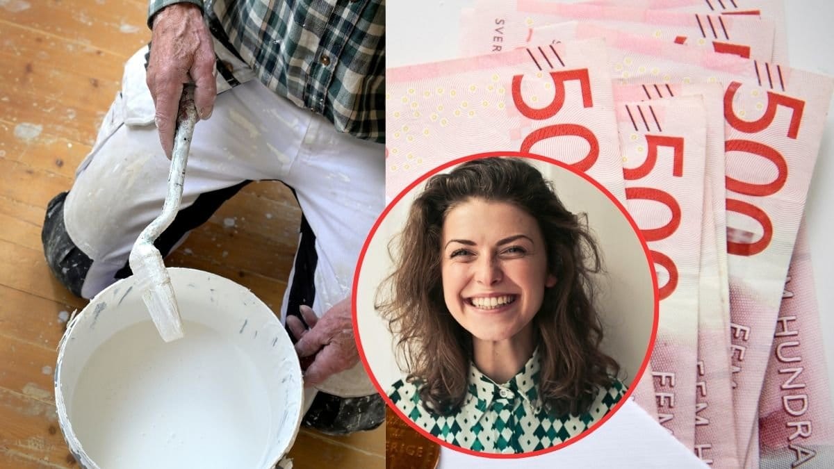 Målare, pengar och en glad tjej