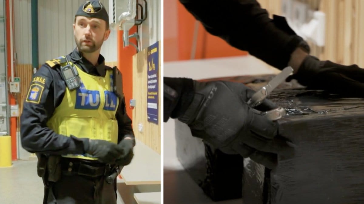 Thomas och hans kollegor hittar en stor mängd cigaretter i Gränsbevakarna Sverige