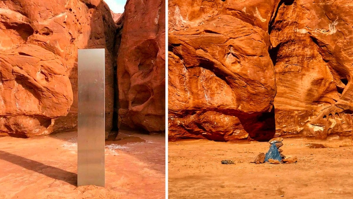 Föremålen ryktades vara ditplacerade av utomjordingar.