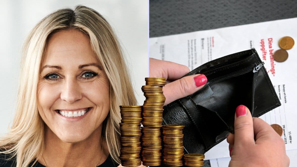 Ekonomen Christina Sahlberg, tom plånbok.
