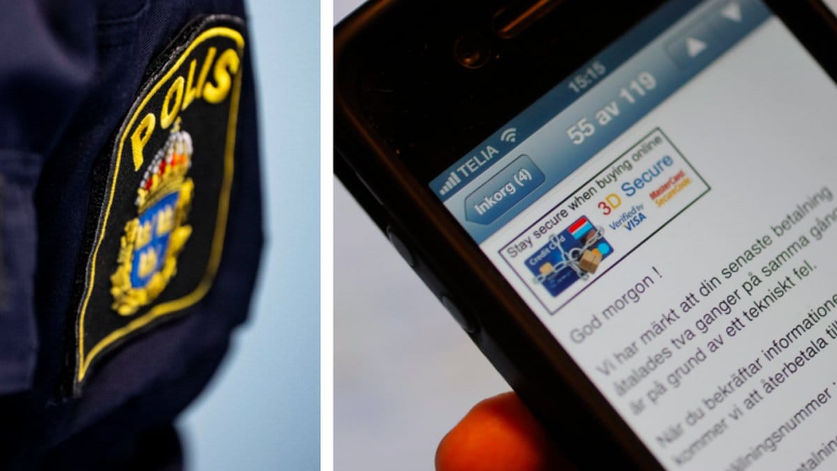 Bild på polisens och en mobil