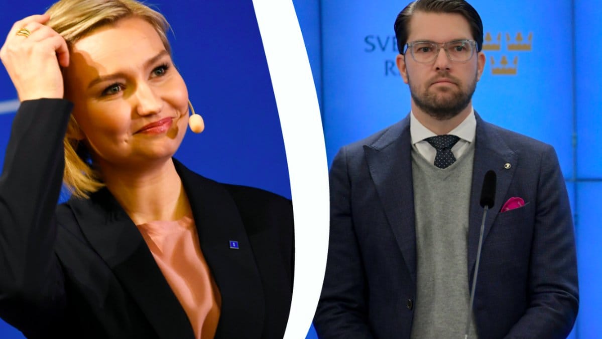 Ebba Busch Thor och Jimmie Åkesson. Kollage