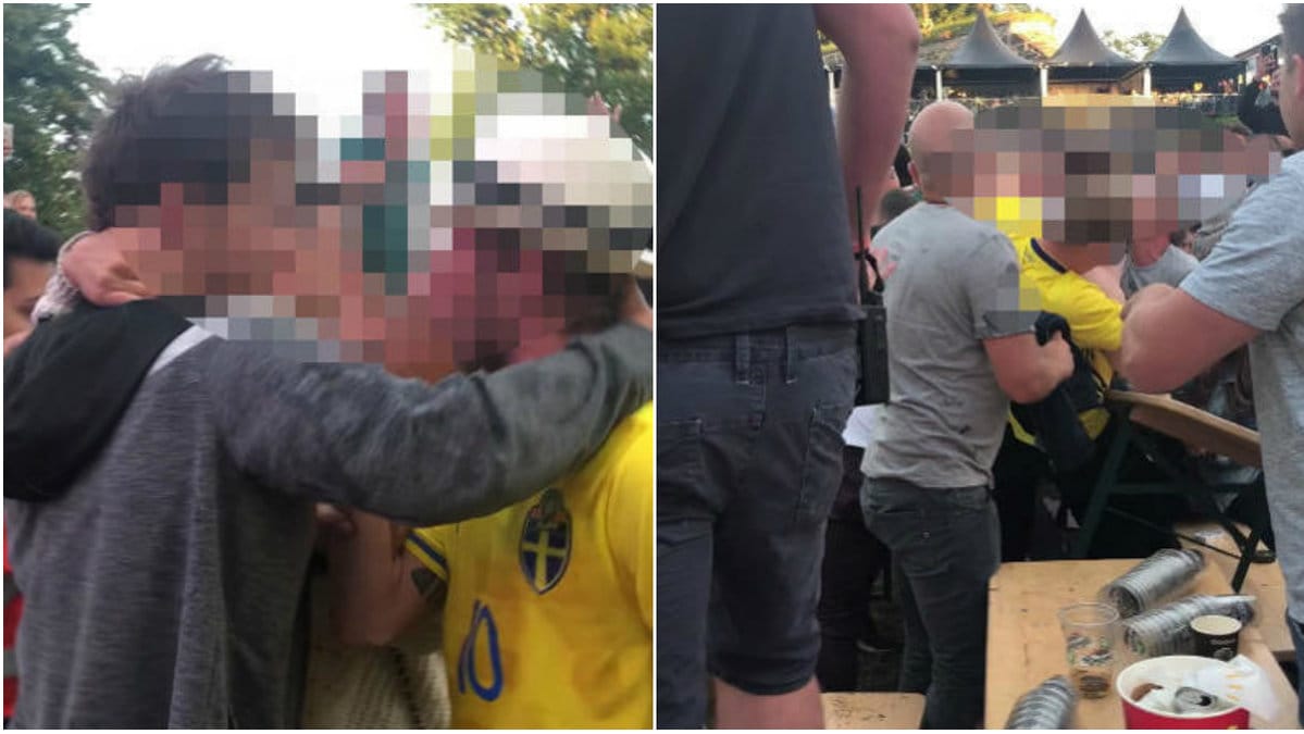 Bråk mellan svenska och Tyska supportrar i Oslo.