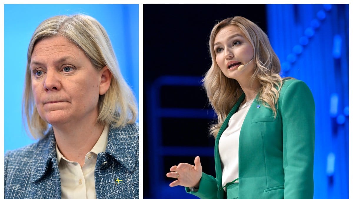 Ebba Busch riktar kritik mot Socialdemokraterna.