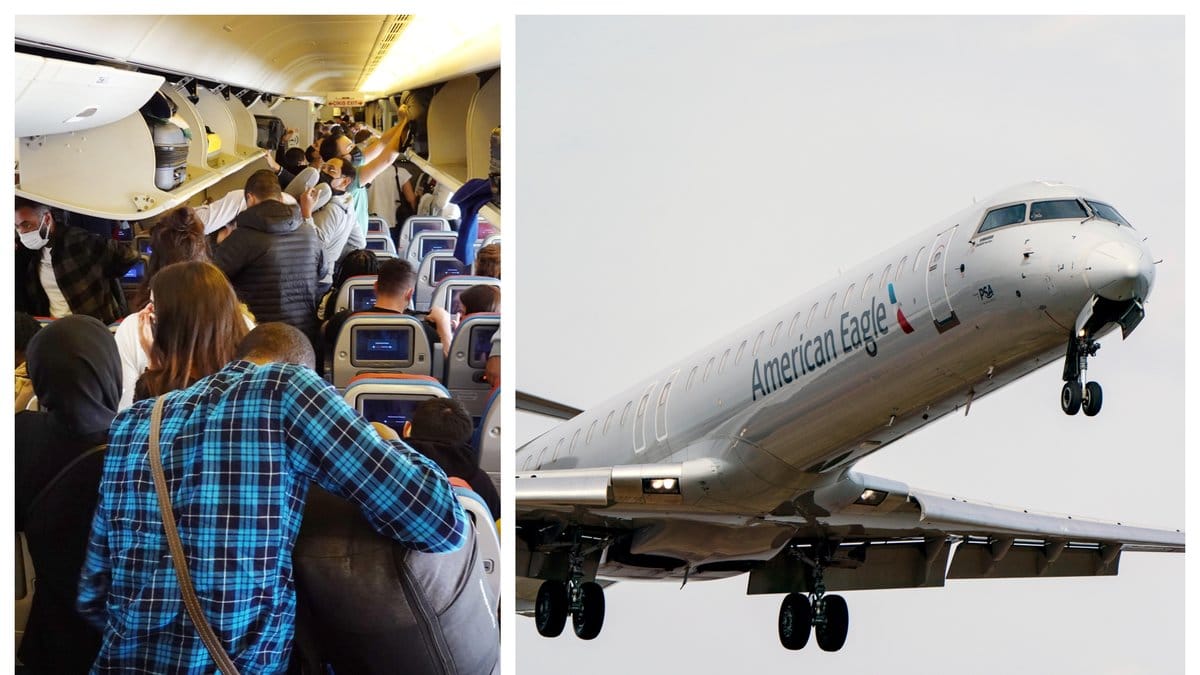 Flygplanet tvingades nödlanda. Bilderna är genrebilder.