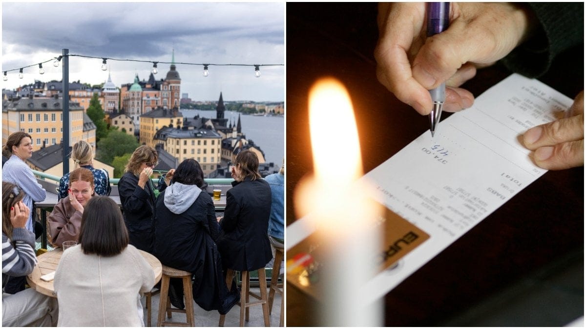 Restaurang i Stockholm och nota