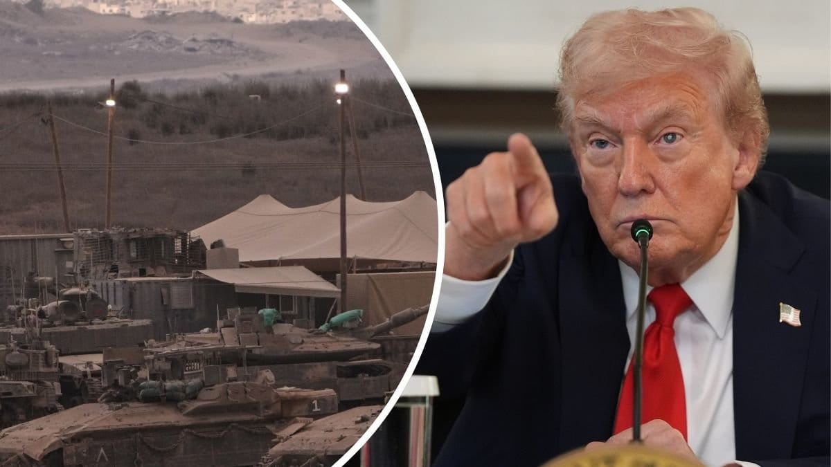 Bild på Gaza och Trump.