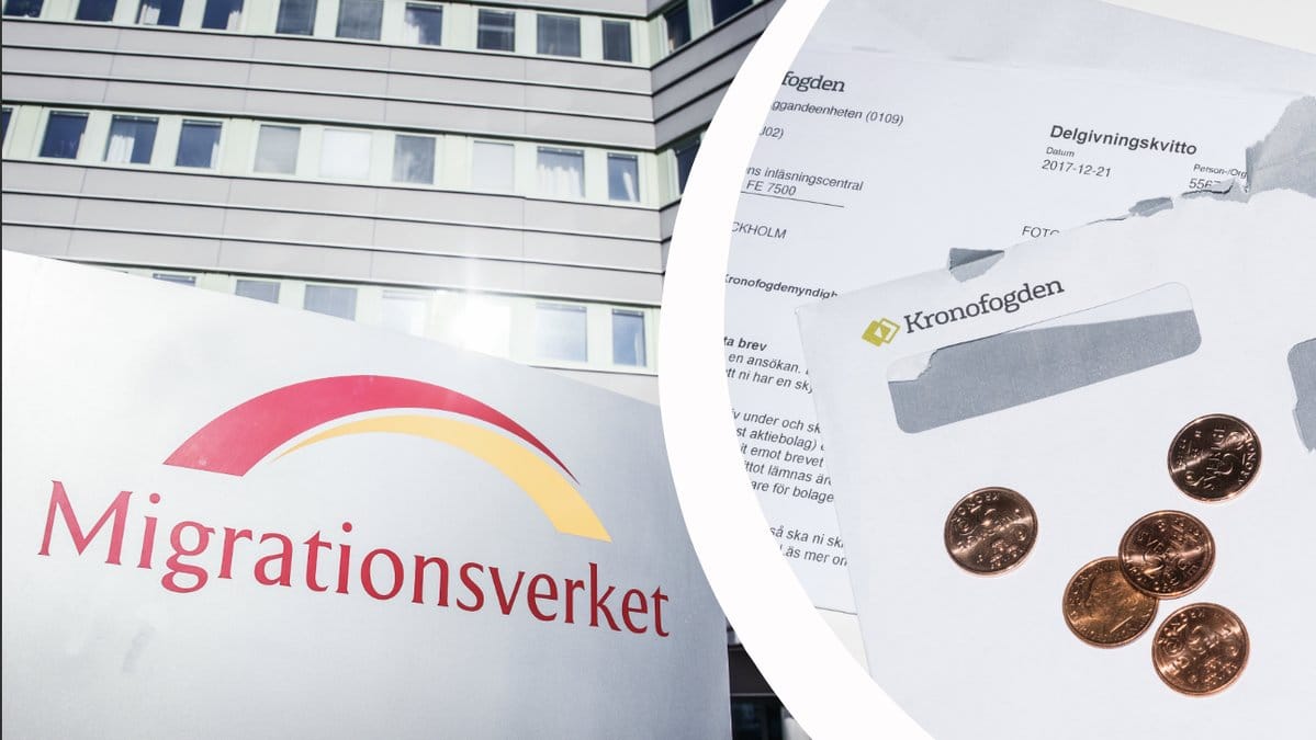 Skylt för Migrationsverket, delgivningsbrev Kronofogden