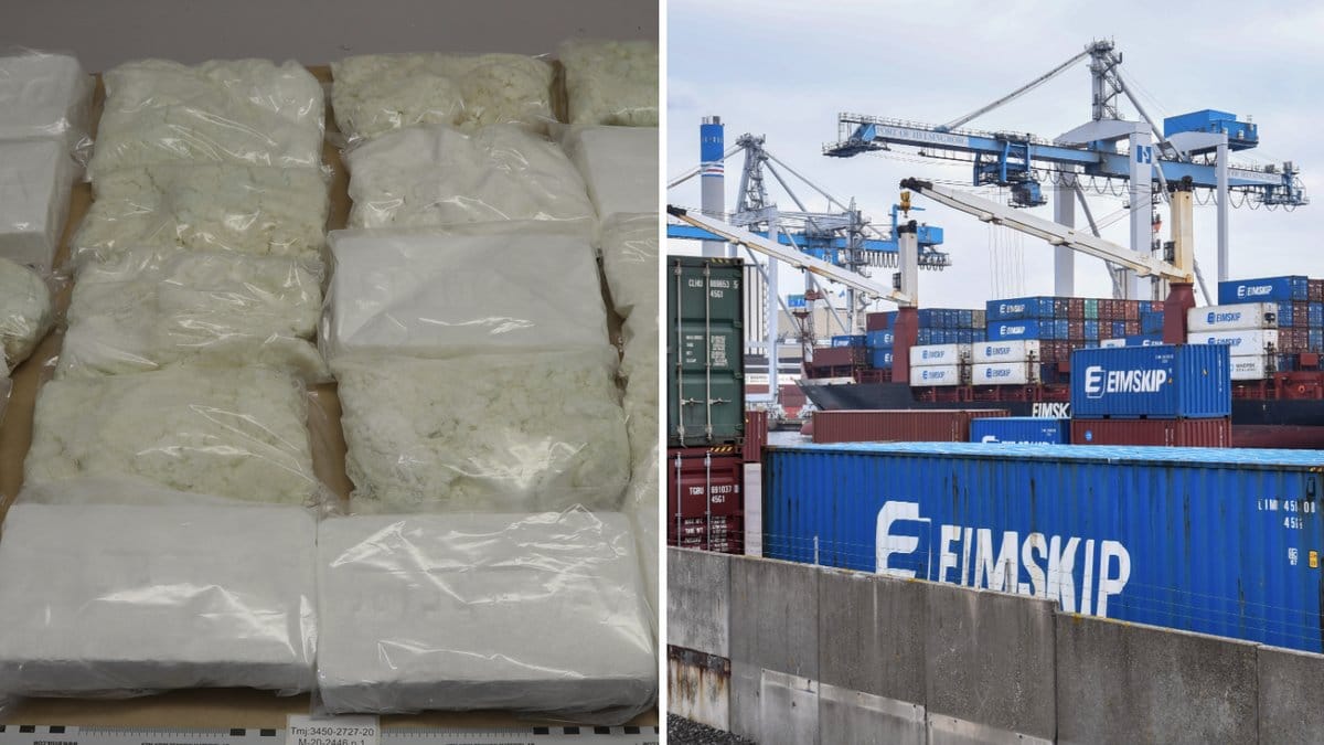 102 kilo kokain ton var på väg till Helsingborg. Genrebilder.