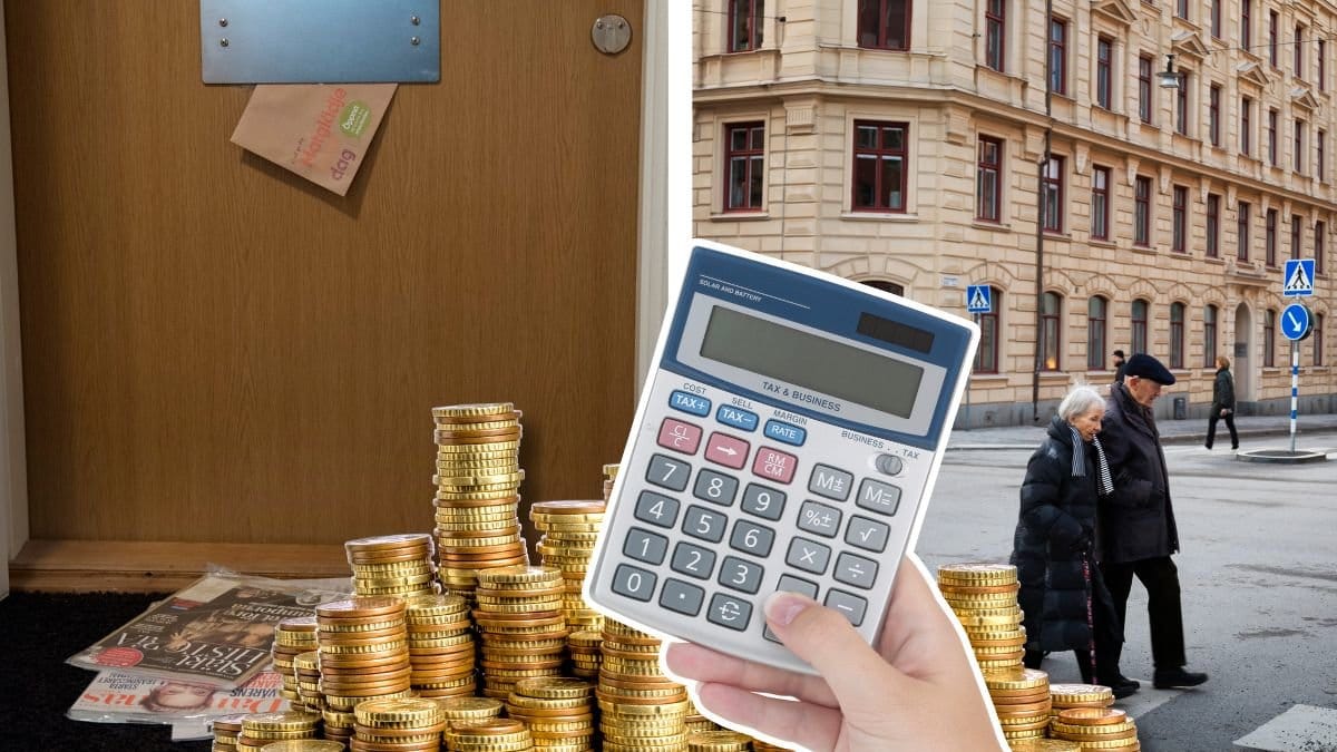 Brev och ett äldre par.