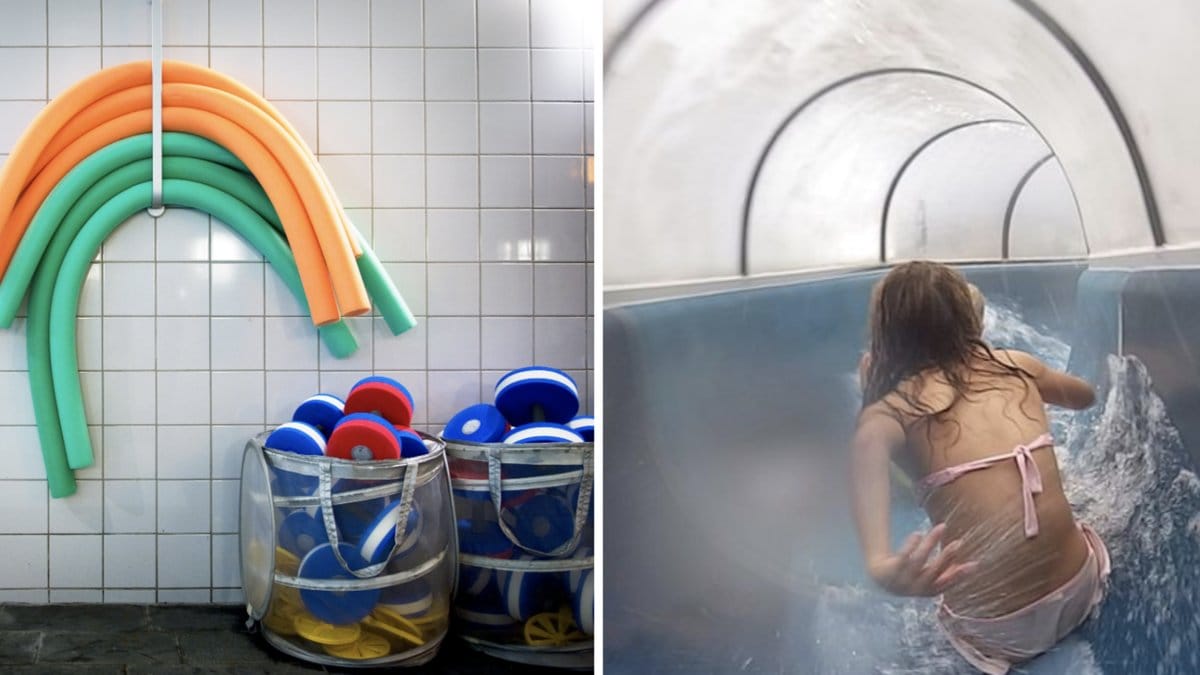 En badgäst behövde amputera lilltån efter att den åkt i en vattenrutschkana.