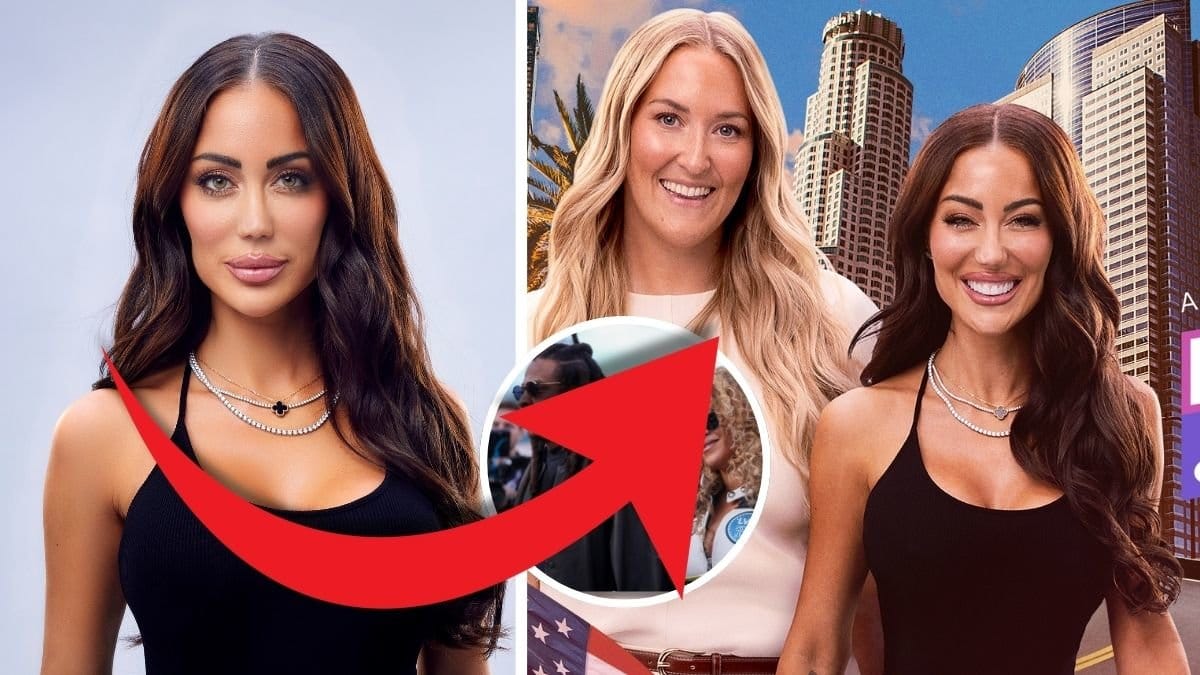 Närbild på Rebecca Stella, Rebecca Stella och Emelie Johansson med Los Angeles i bakgrunden, och en bild som pekar mot Beyoncé och Jay-Z