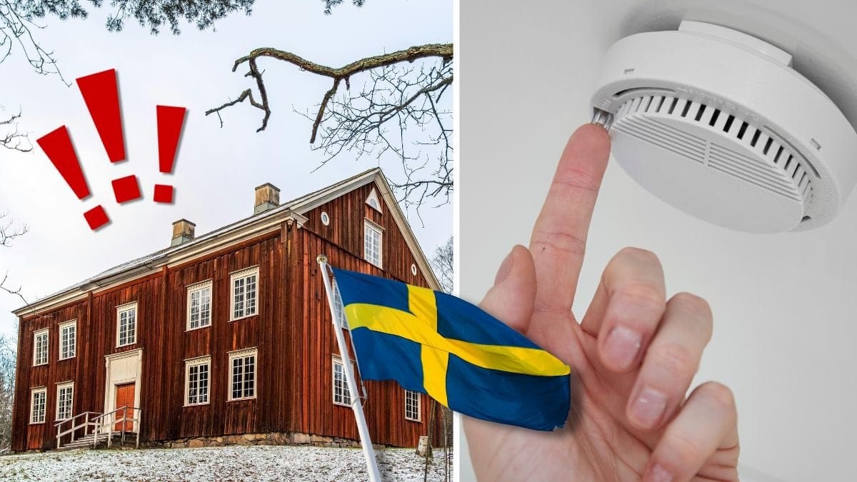 En svensk villa och en brandvarnare. 