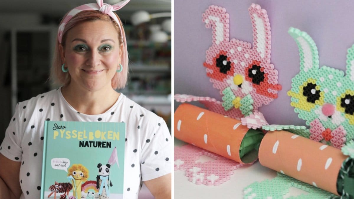 Kreativa Karin tipsar om hur du gör fina pärlplattor i påsk.