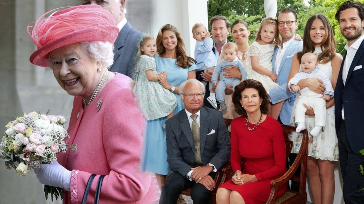 Svenska kungafamiljen och drottning Elisabeth