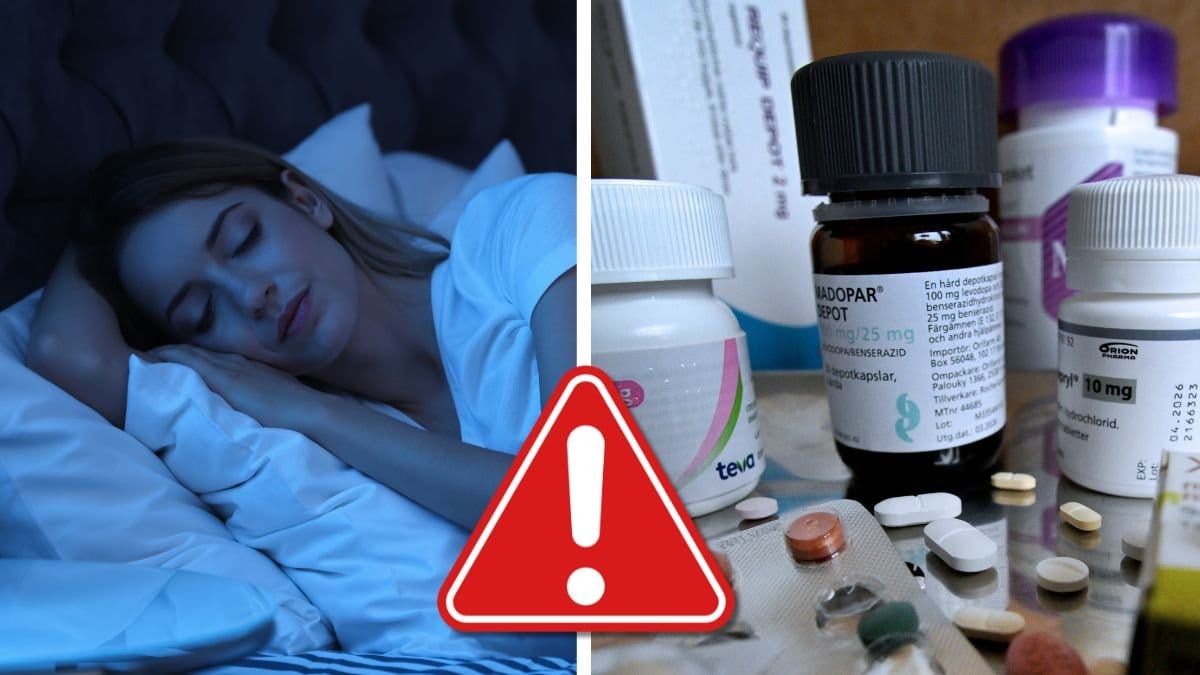 Kvinna som sover och svenska mediciner.