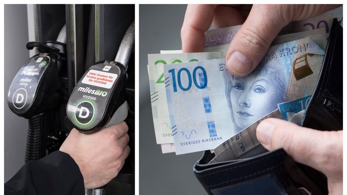 Dieselpriset sänks.