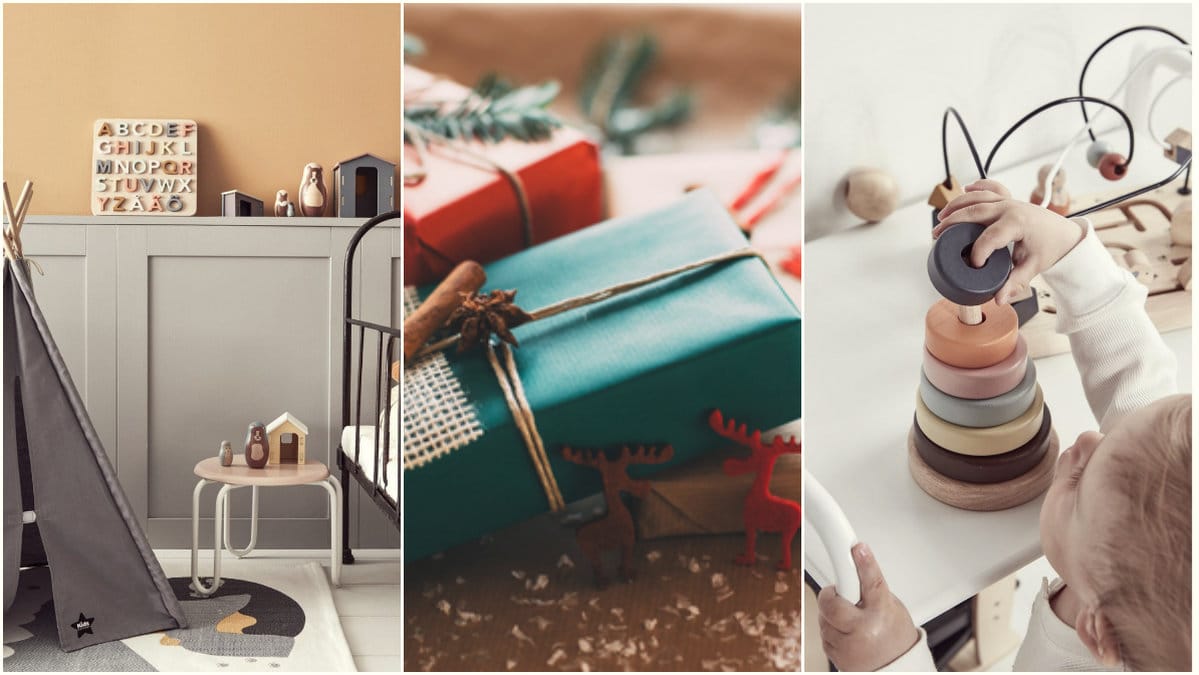 Kids Concept. Julklappar. Barn som leker.