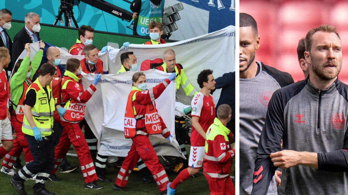 Falska vaccinrykten spreds om Eriksen efter hjärtstoppet.